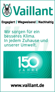 Banner mit den Kontaktdaten und Leistungsinfos einer Firma, die Wärmepumpen und Heizlösungen anbietet.